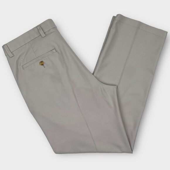 Callaway Pants Mens 34x30 Khaki Stretch Performance Golf Chino Active Waistband - Picture 1 of 16